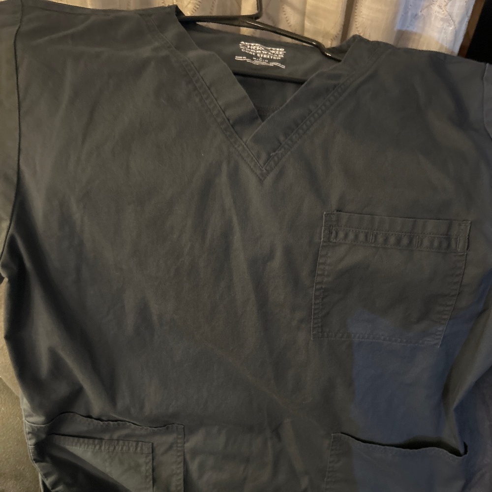 Unisex Gray Cherokee Core Stretch Scrub Set